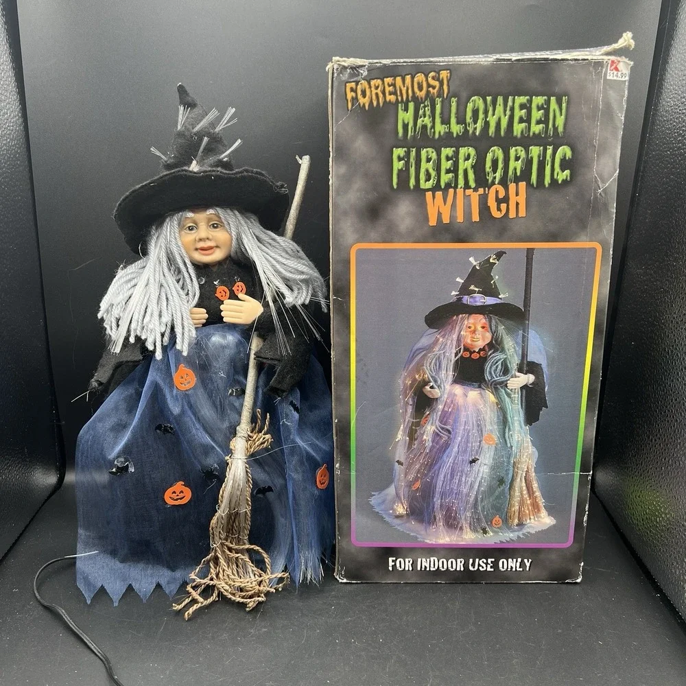 Vintage Foremost Halloween Fiber Optic Witch Decoration‎ 14